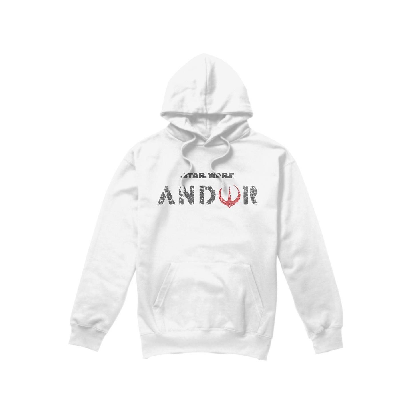 Star Wars Mens Andor Logo Hoodie XXL wit