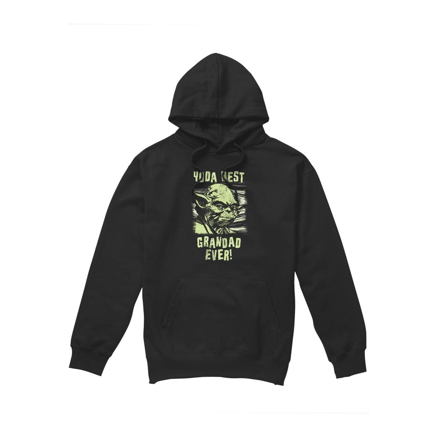 Star Wars Mens Yoda Best Grandad Comic Hoodie XXL zwart