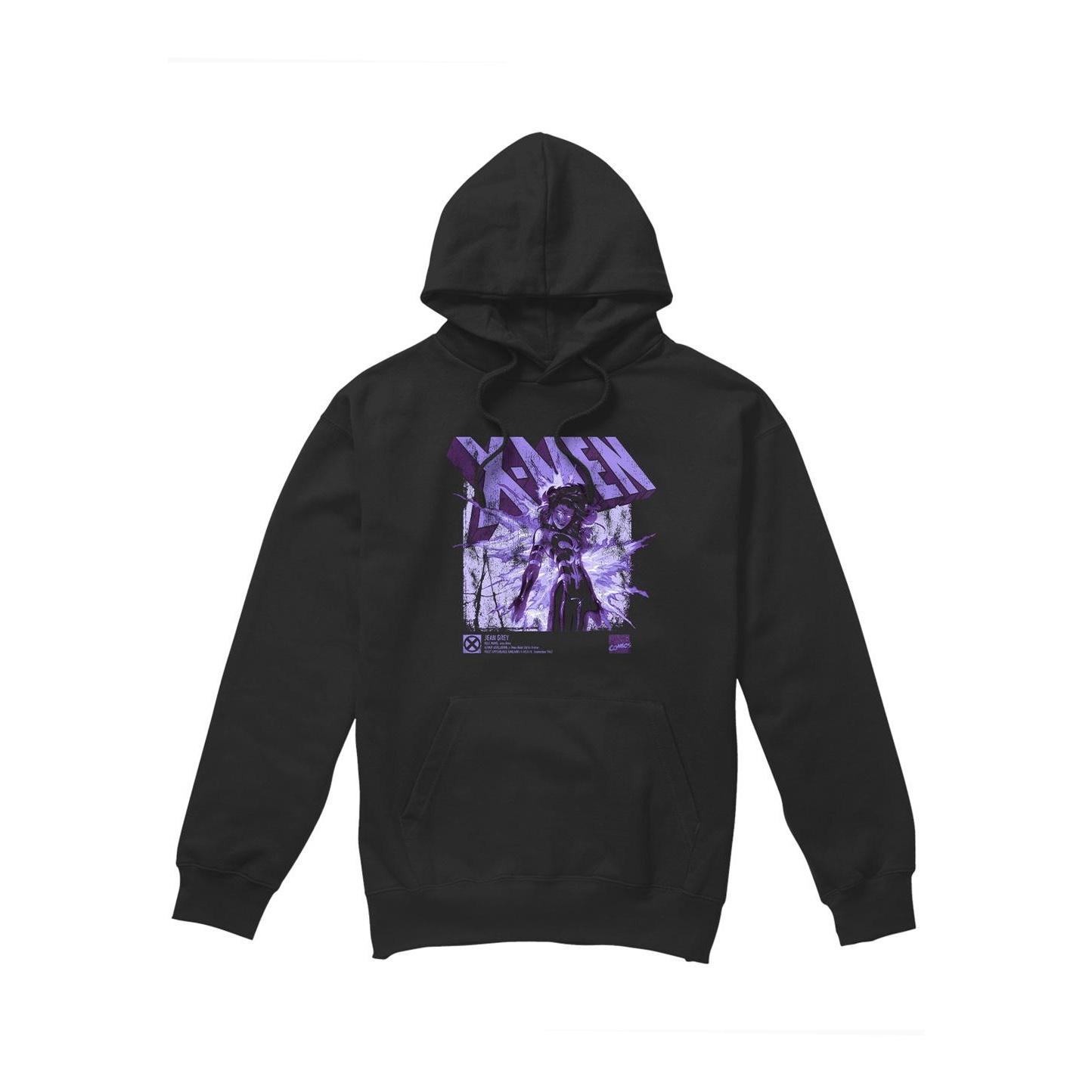 Marvel Mens X-Men Jean Grey Infographic Hoodie XXL zwart