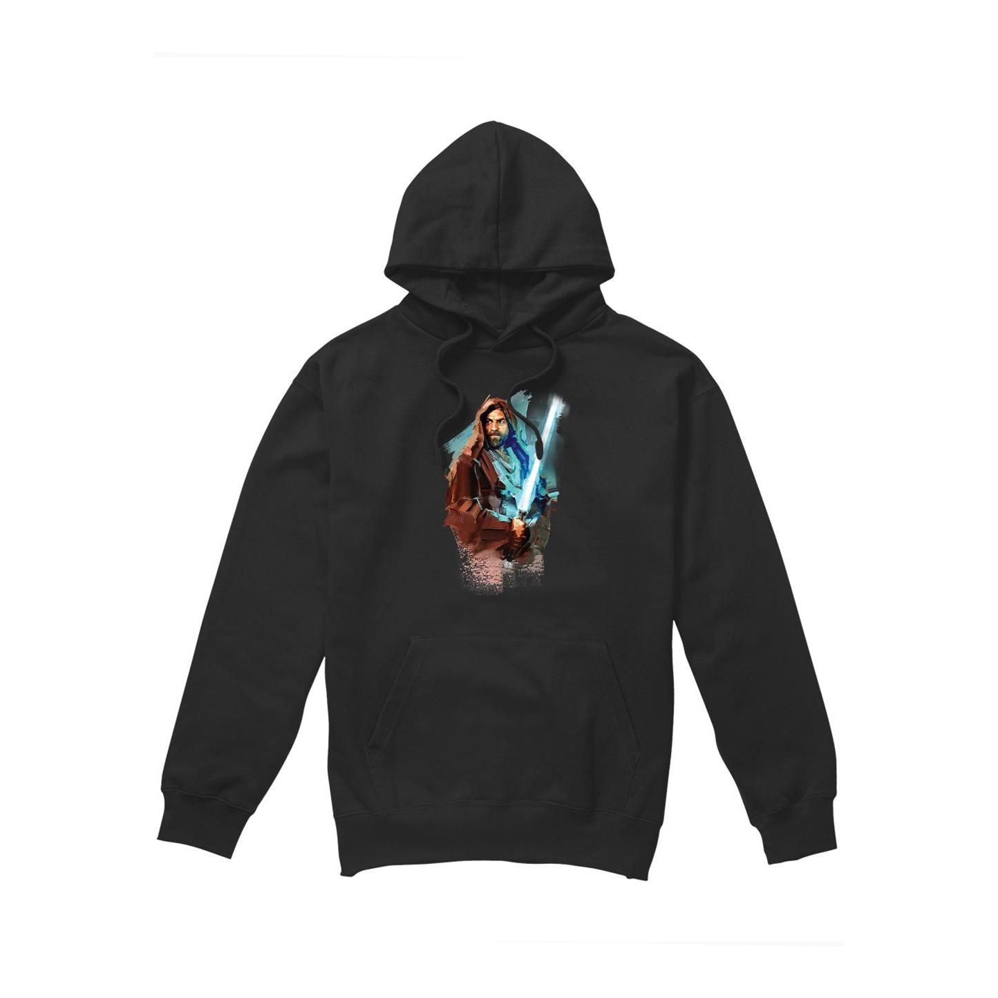 Star Wars Mens Obi Wan Kenobi Painted Hoodie M zwart