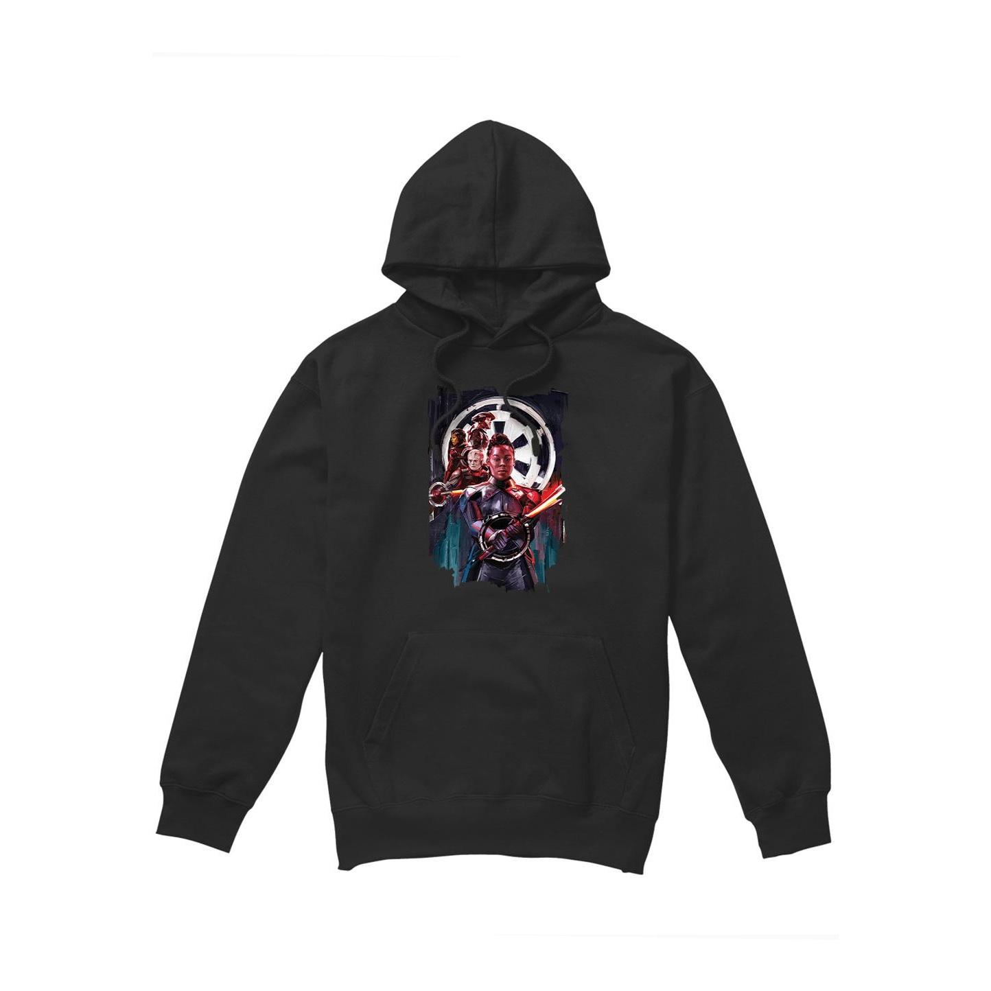 Star Wars Mens Inquisitors Obi Wan Kenobi Reva Painted Hoodie L zwart