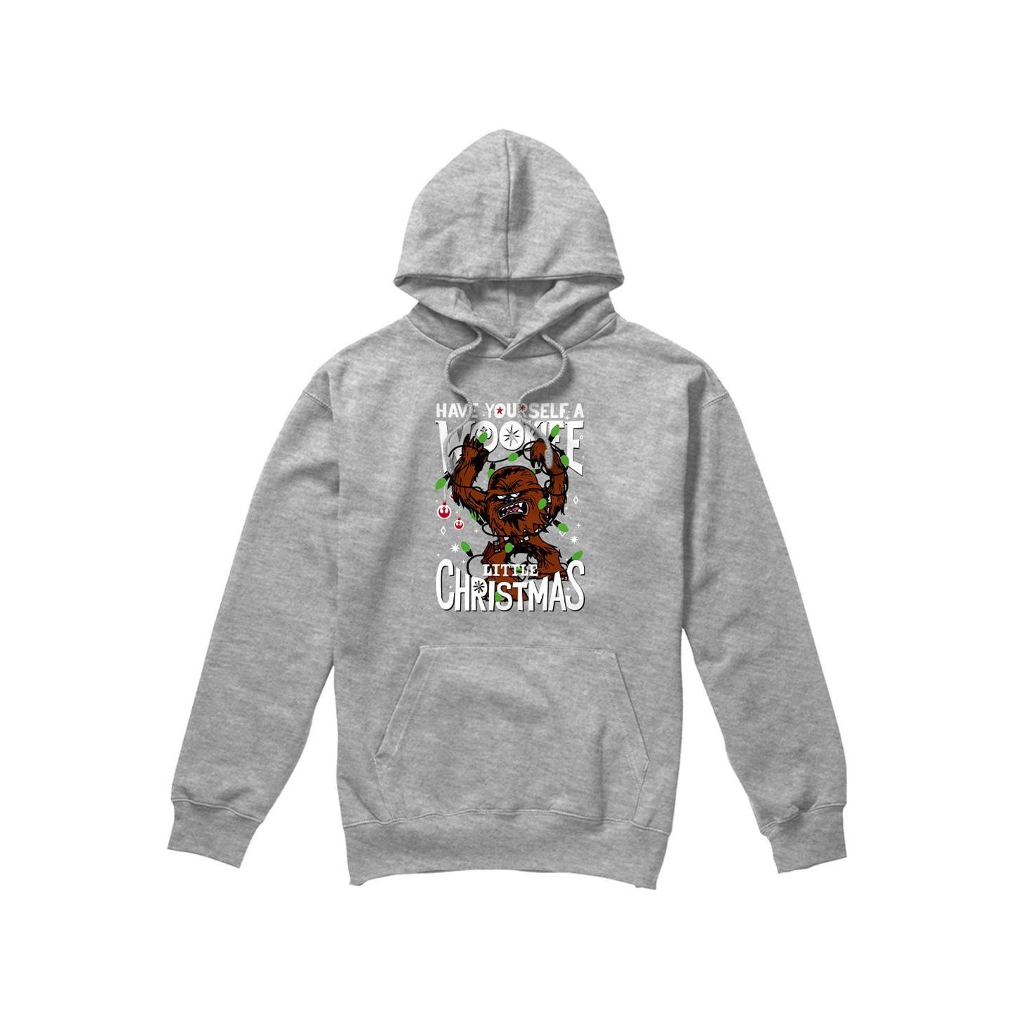 Star Wars Mens A Wookie Little Christmas Hoodie L