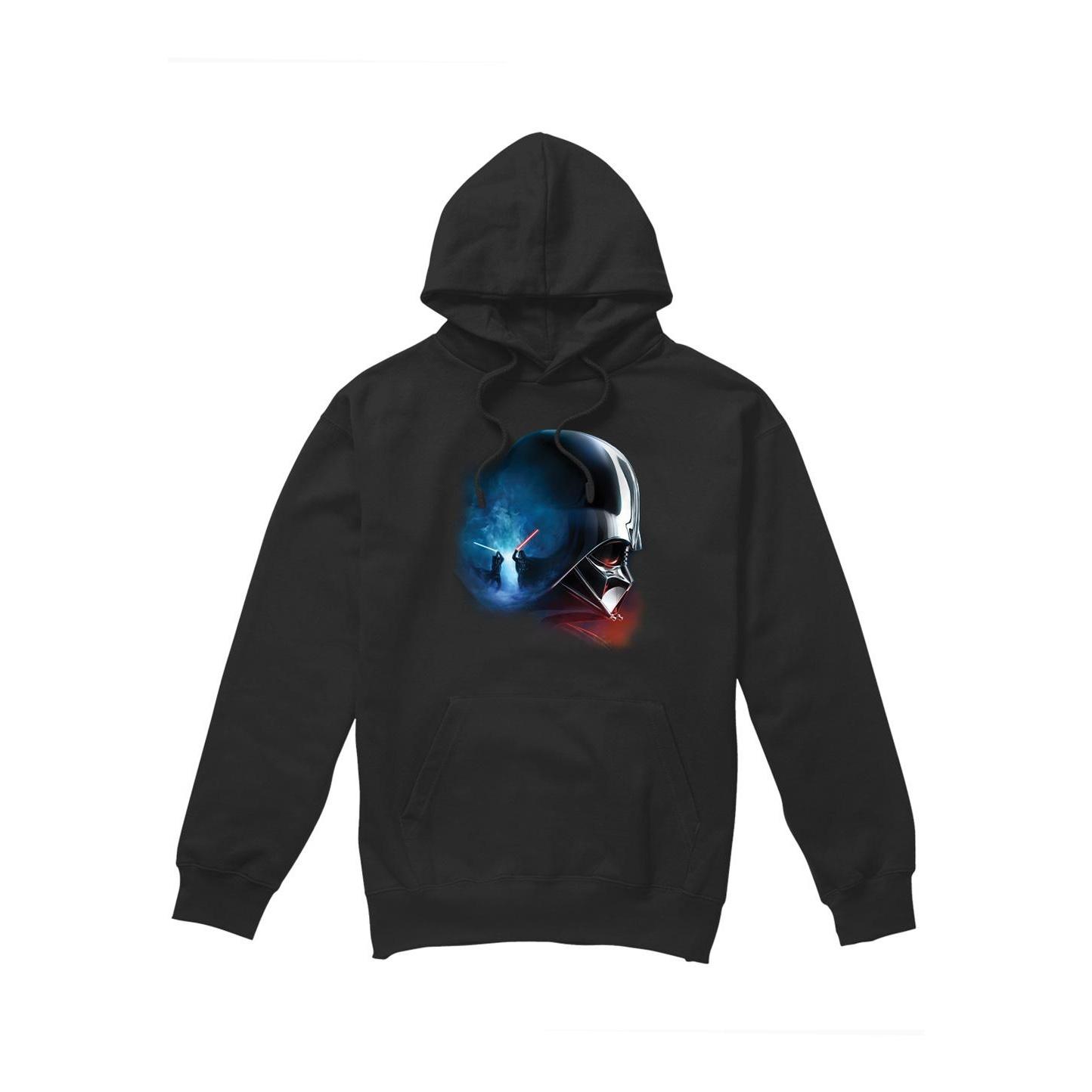 Star Wars Mens Obi Wan Kenobi Vader Poster Hoodie XXL zwart