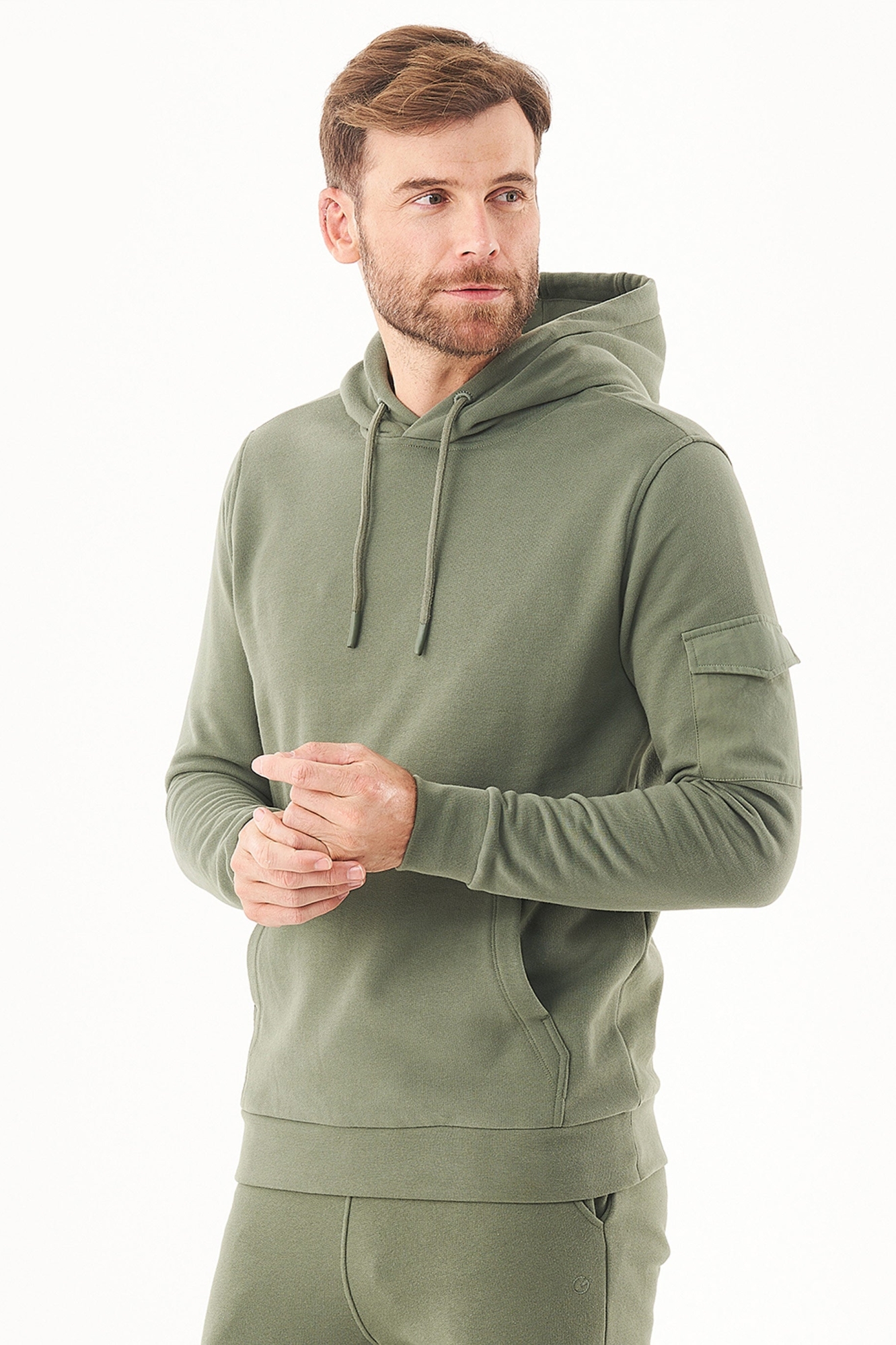ORGANICATION Herren vegan Soft Touch Sweat Hoodie Olive