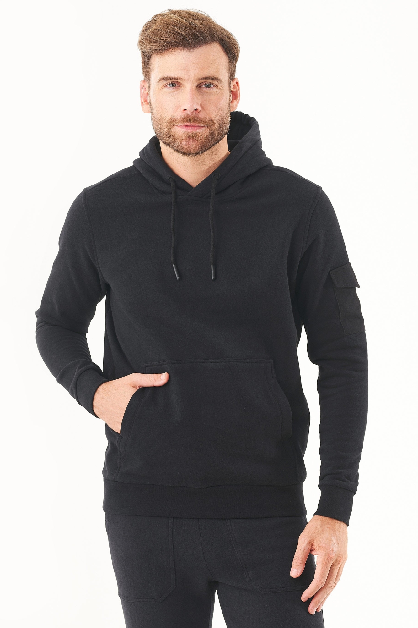 ORGANICATION Herren vegan Soft Touch Sweat Hoodie Schwarz
