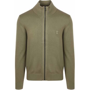 Boss Sweater  Kanozip Vest Olijfgroen