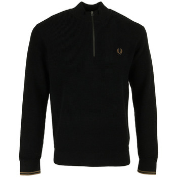 Fred Perry Sweater  Waffle Stitch Half ZipJumper