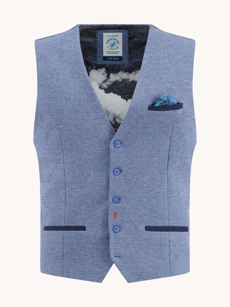 A fish named fred Waistcoat Pique Jeans Blue 