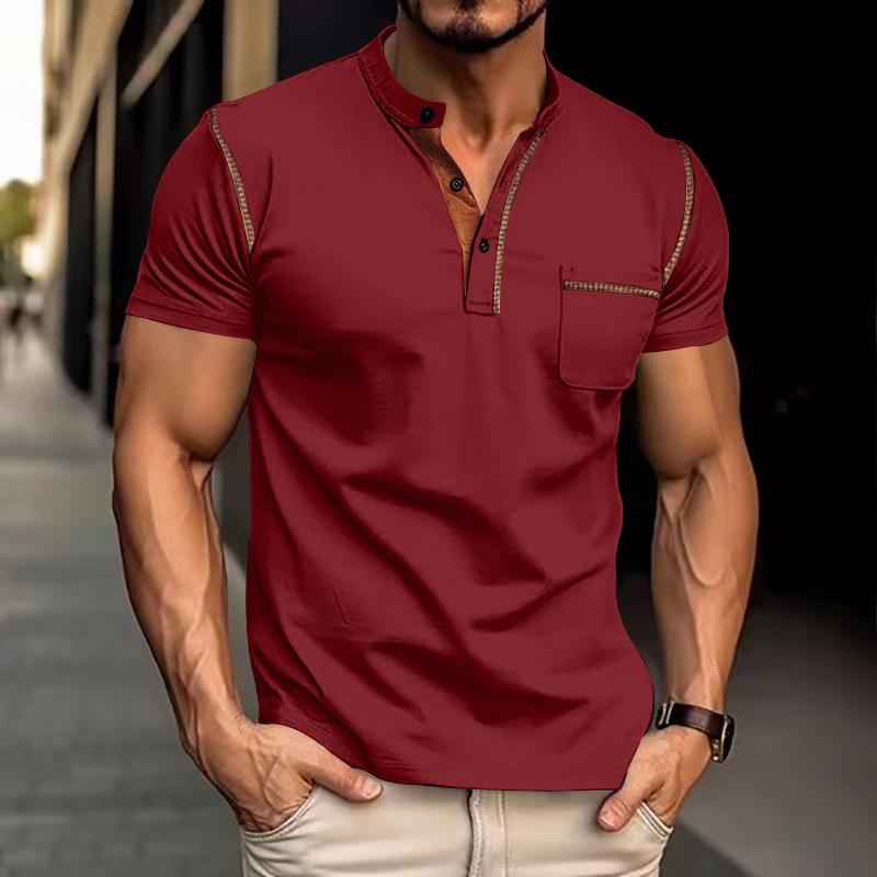 Free Country 2024 Summer Mens Polo Shirt Men Casual Holiday Shirts Male Short Sleeve Fashion Polo Shirts Men Solid Color Patchwork Tshirt XL