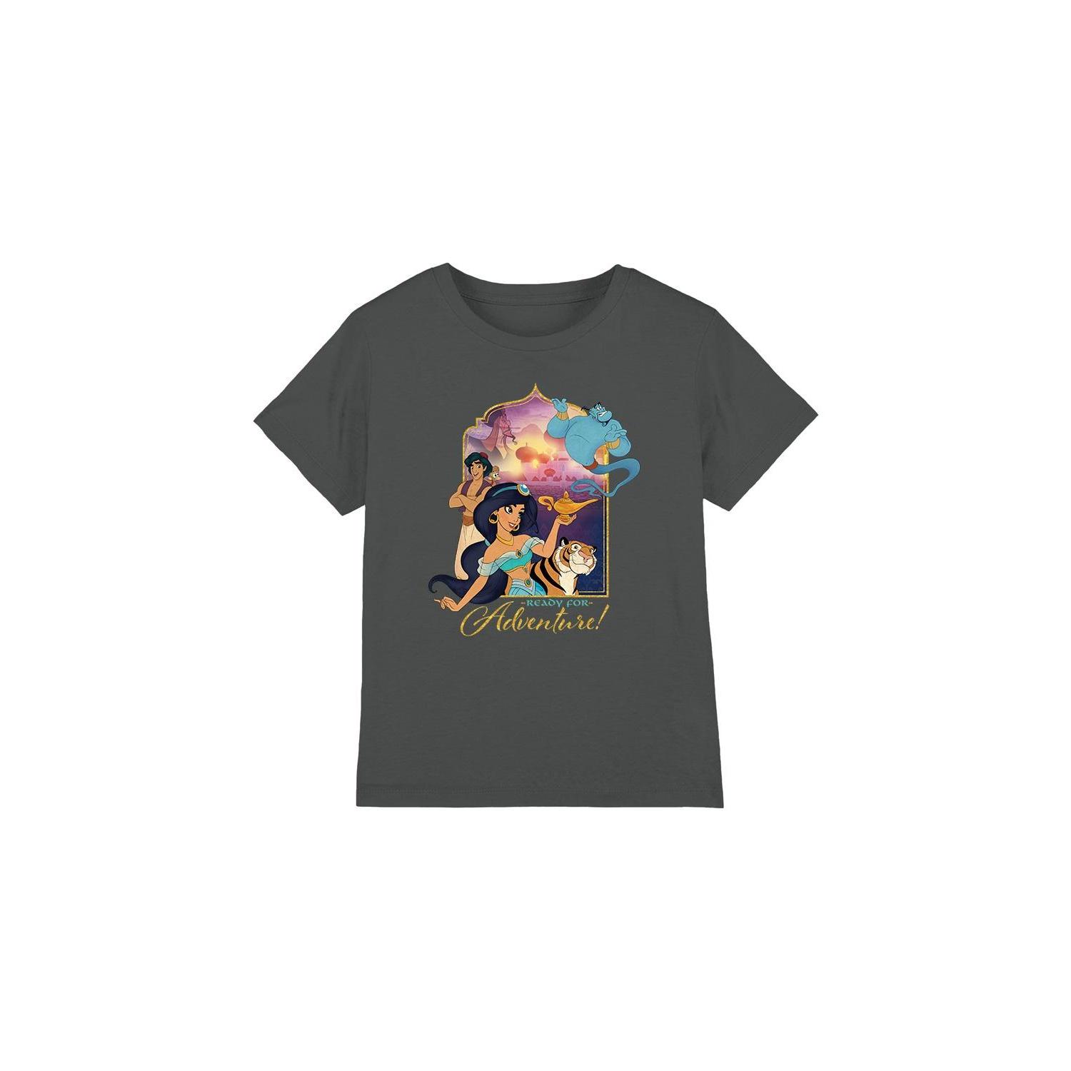 Aladdin Childrens/Kids Are Ready For Adventure Jasmine Abu Rajah Genie T-Shirt 7-8 Years houtskool