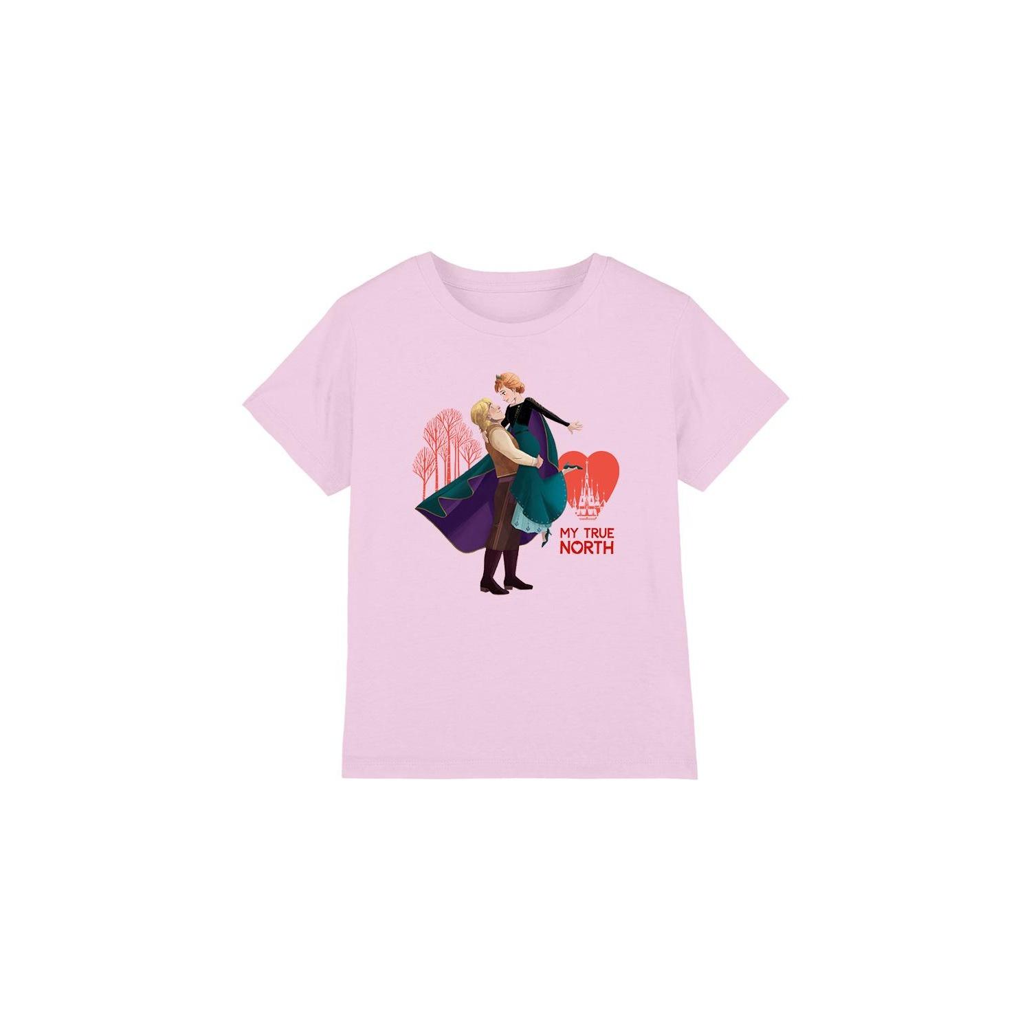 Frozen Childrens/Kids My True North Anna Kristoff Valentine`s Day T-Shirt 5-6 Years roze