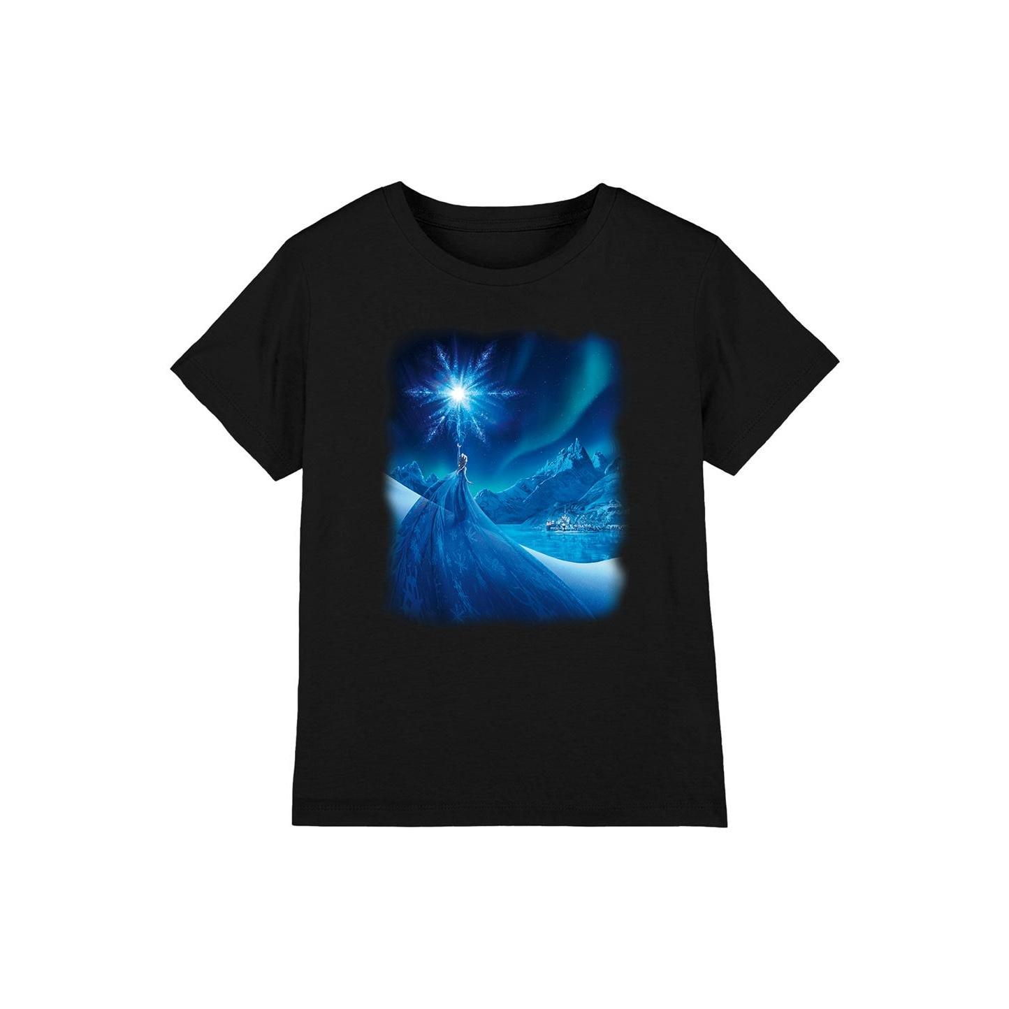 Frozen Childrens/Kids Magical Light Elsa T-Shirt 12-13 zwart