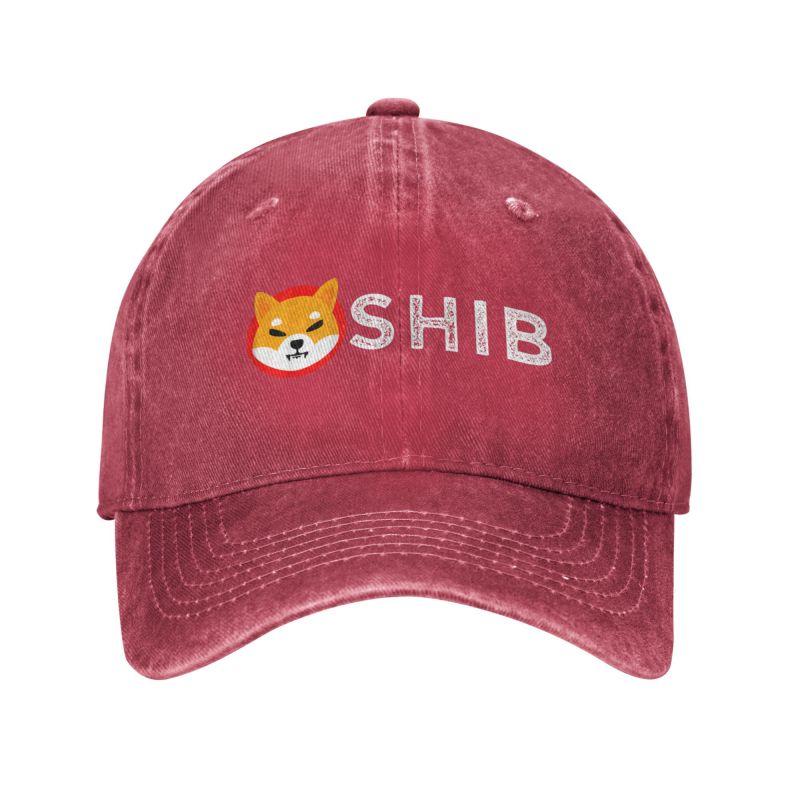 Colomi Aangepaste katoenen Shiba Inu Token Coin Baseball Cap Wounisex unisex verstelbare Crypto Cryptocurrency papa hoed buiten Adult Baseball Cap