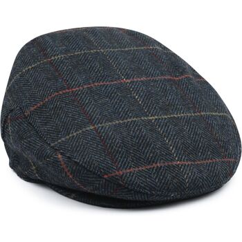 Barbour Pet  Wilkin Flat Cap Herringbone Blauw