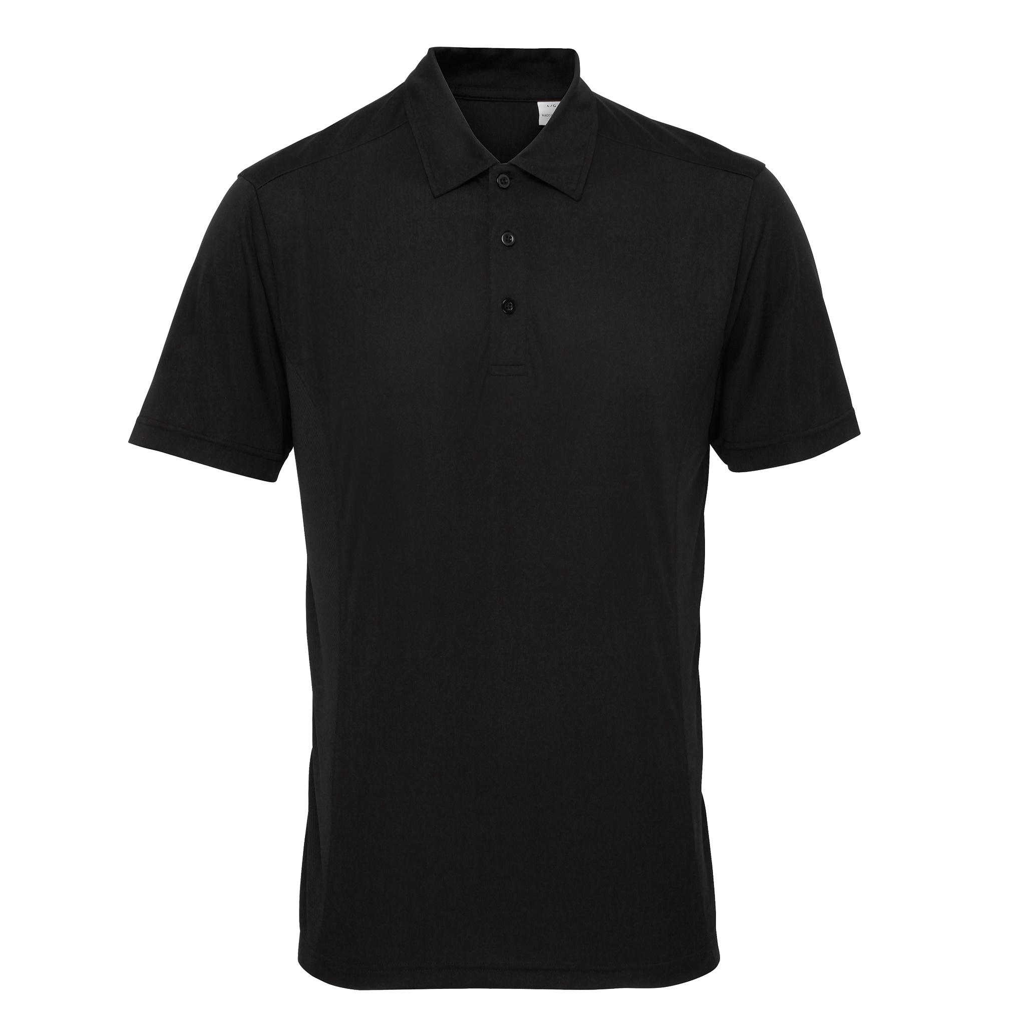 TriDri Tri Dri herenpoloshirt met korte mouwen en panelen XL zwart