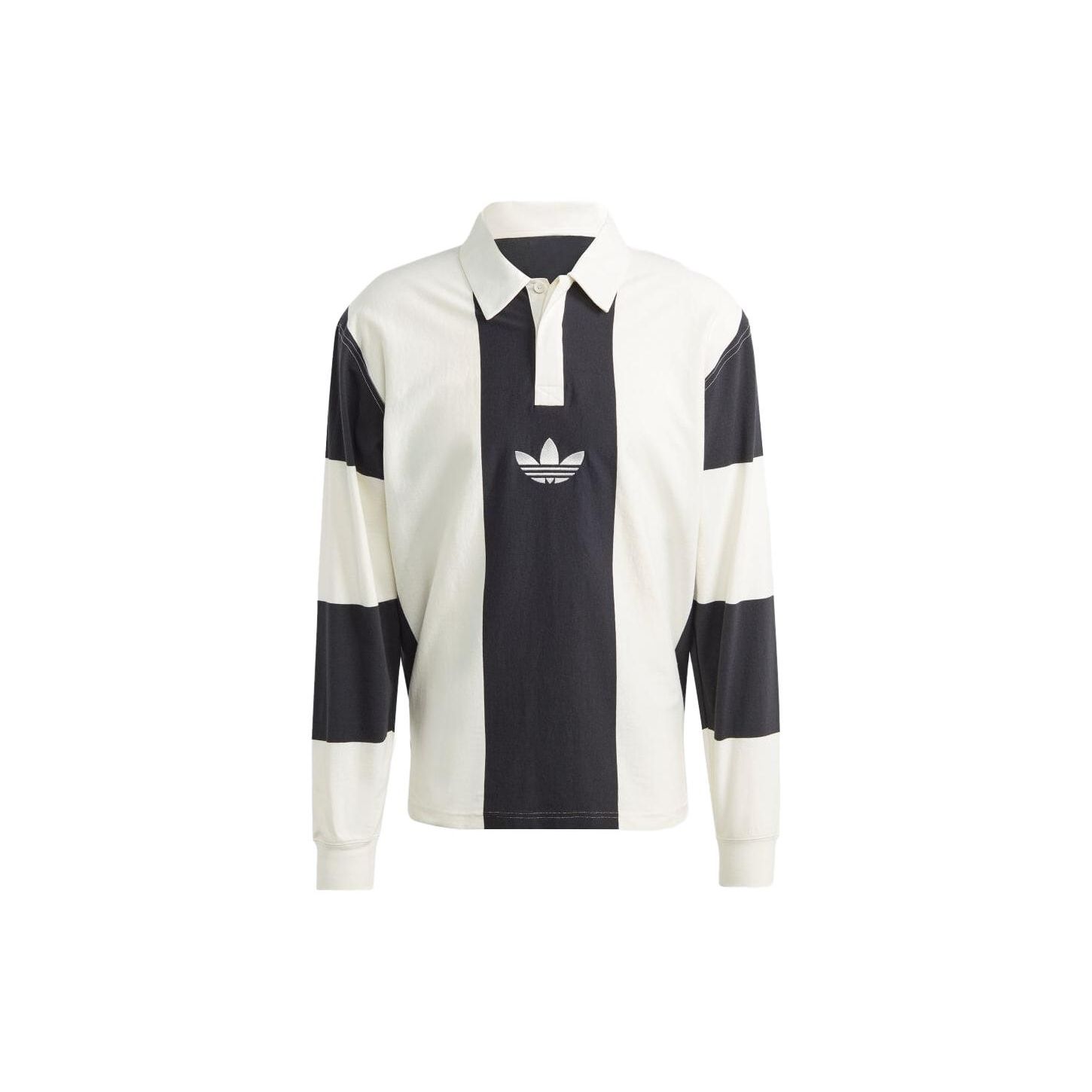 Adidas Originals Striped Colorblock Loose Fit Polo Shirt Men Tops Black HZ0708 S