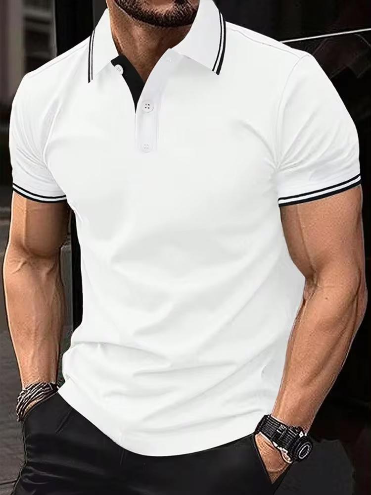 Haojun Lapel POLO Shirt Summer Men and Women Short-Sleeved T-shirt S wit