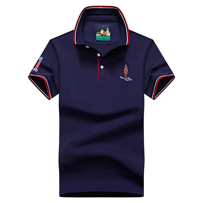 Tooyoo Zomer heren revers korte mouw T-shirt poloshirt pure kleur T-shirt XXXXL