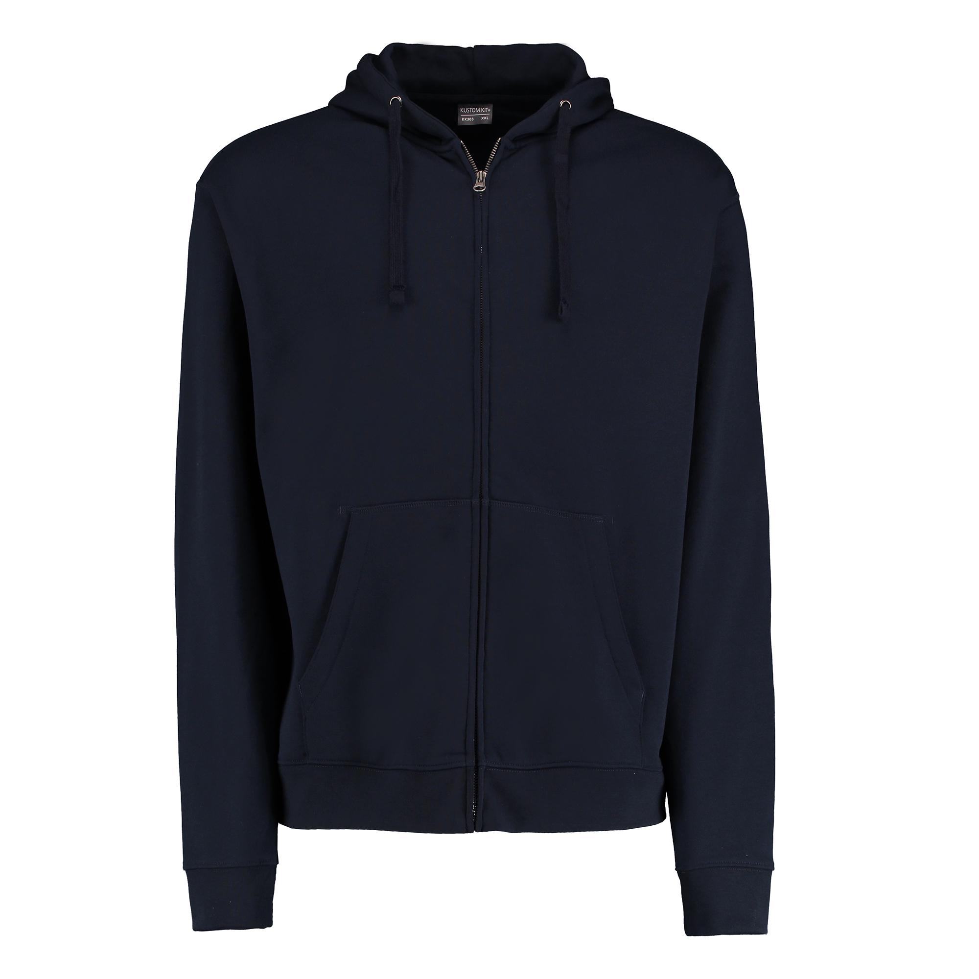 Kustom Kit herensweatshirt met volledige ritssluiting en capuchon XS