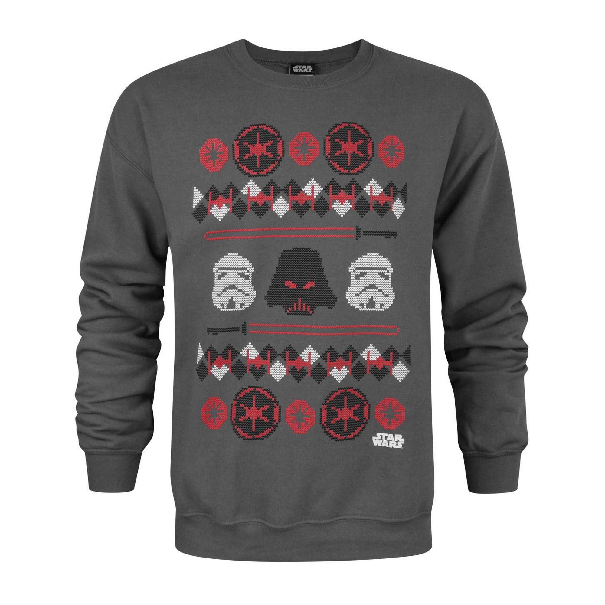Star Wars Mens Darth Vader Fair Isle Christmas Sweater S