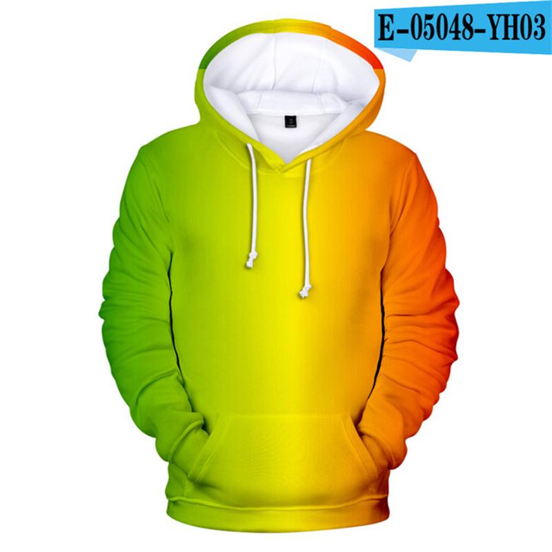 ETST WENDY 005 Herenhoodie 2023 herfst dunne editie pullover sweatshirt kleurrijke gradiënt groene hoodie effen kleur capuchon regenboog toplaag M