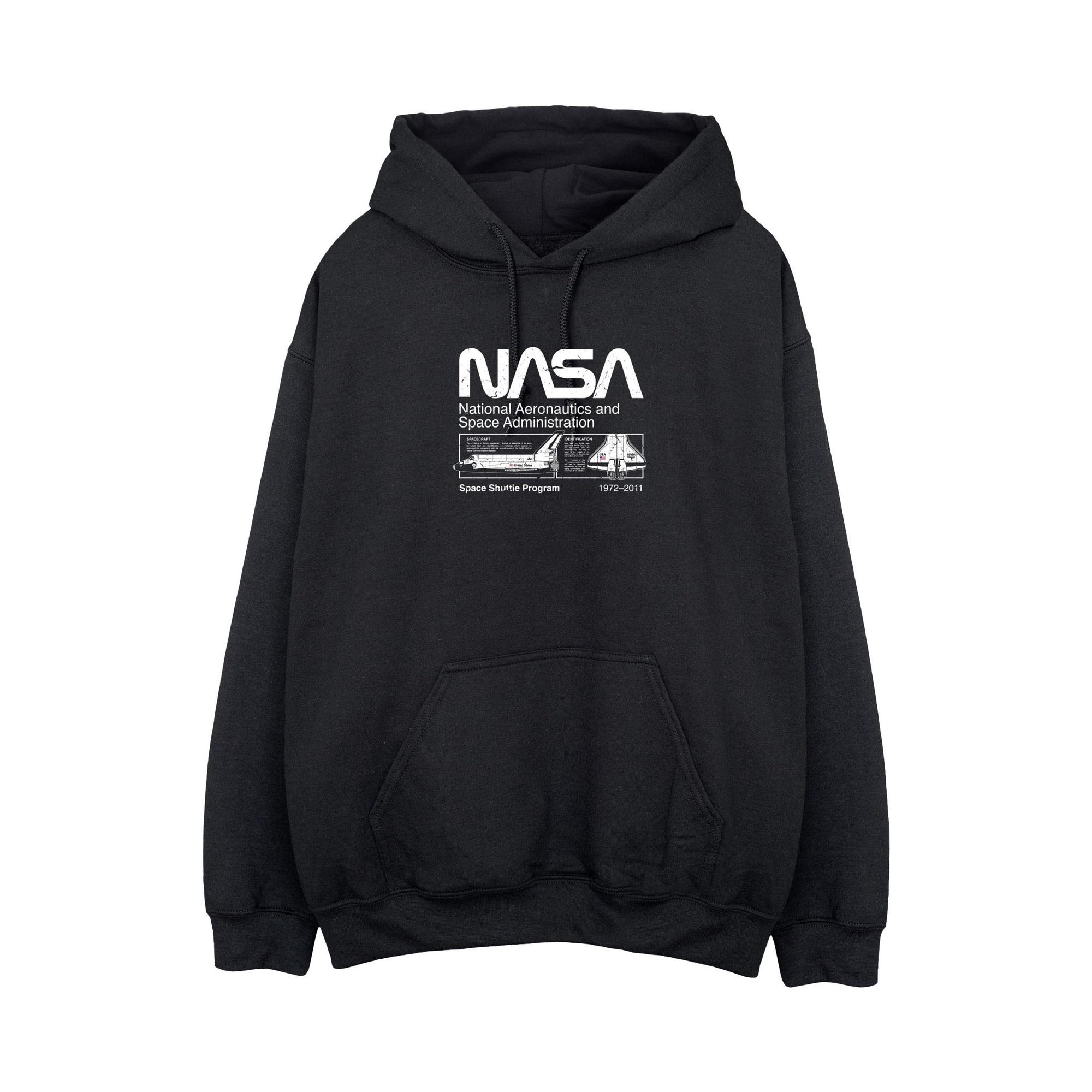 NASA Space Shuttle-hoodie voor heren L zwart
