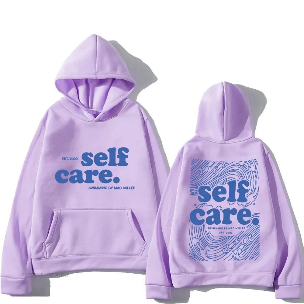 TENJINGE Trendy Macc Miller Self Care Hoodies Heavy Mental Casual Heren Sweatshirts Lange Mouw Winter Lente Hooded Pullovers Heren Hip Hop Kleding XL