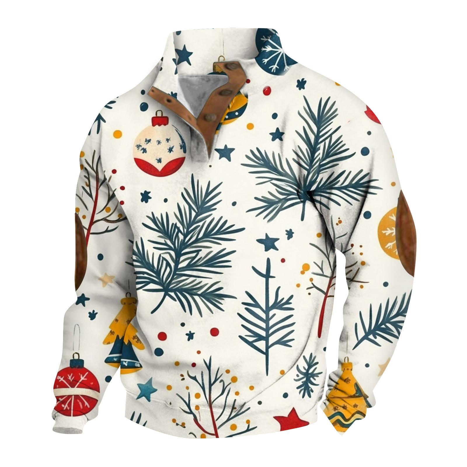 Xingben Four Heren Sweatshirt met Staande Kraag Is Buiten Casual Truien Tops XL wit