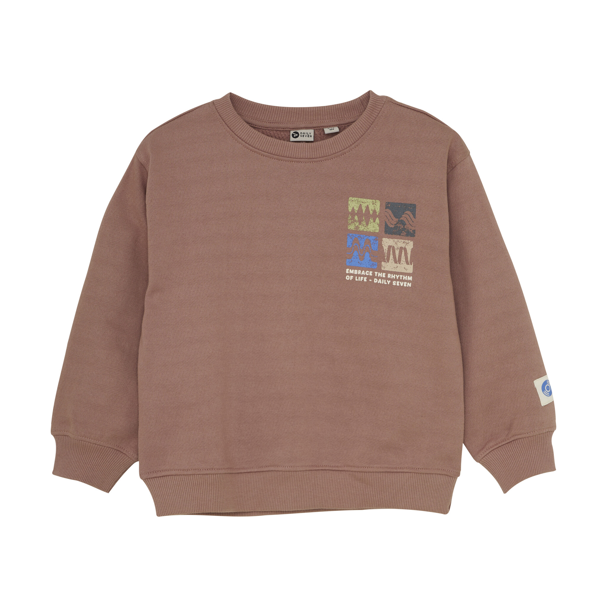 Daily7 winter sweater jongens - roze - oversized/print