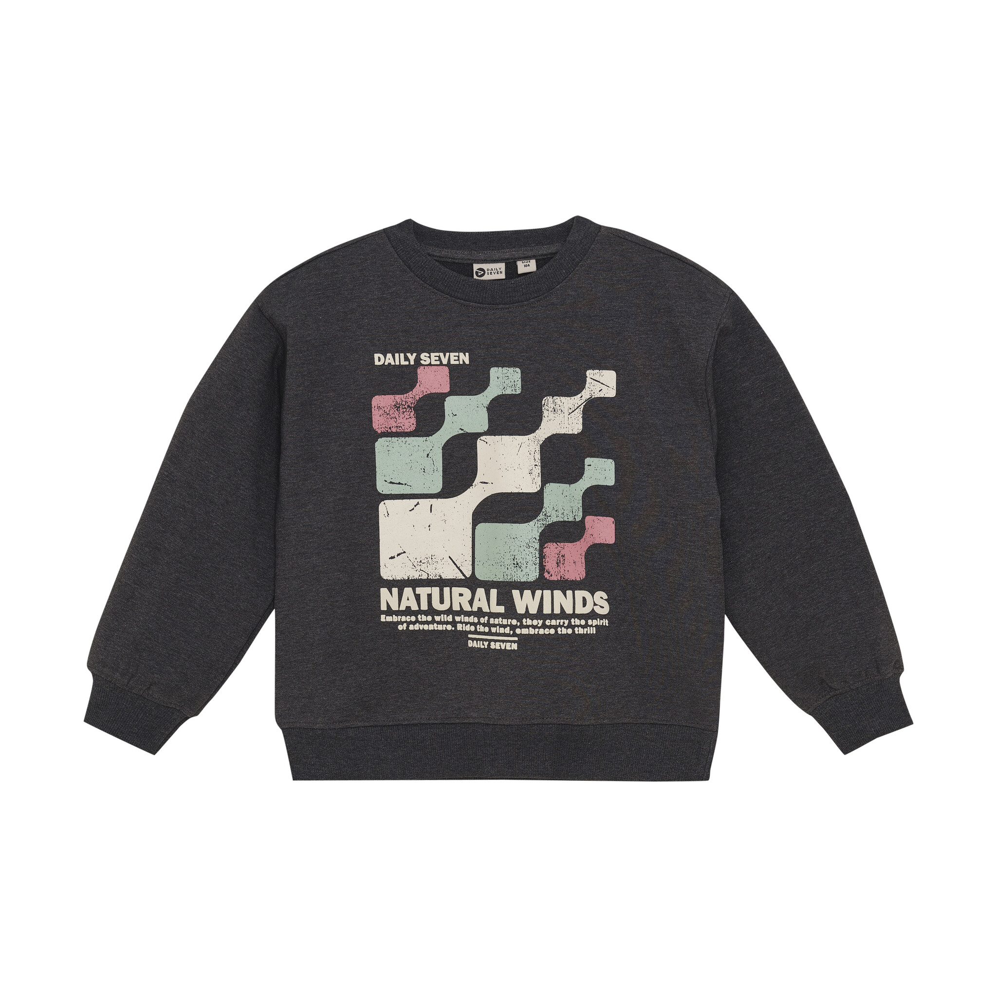 Daily7 winter sweater jongens - grijs - oversized