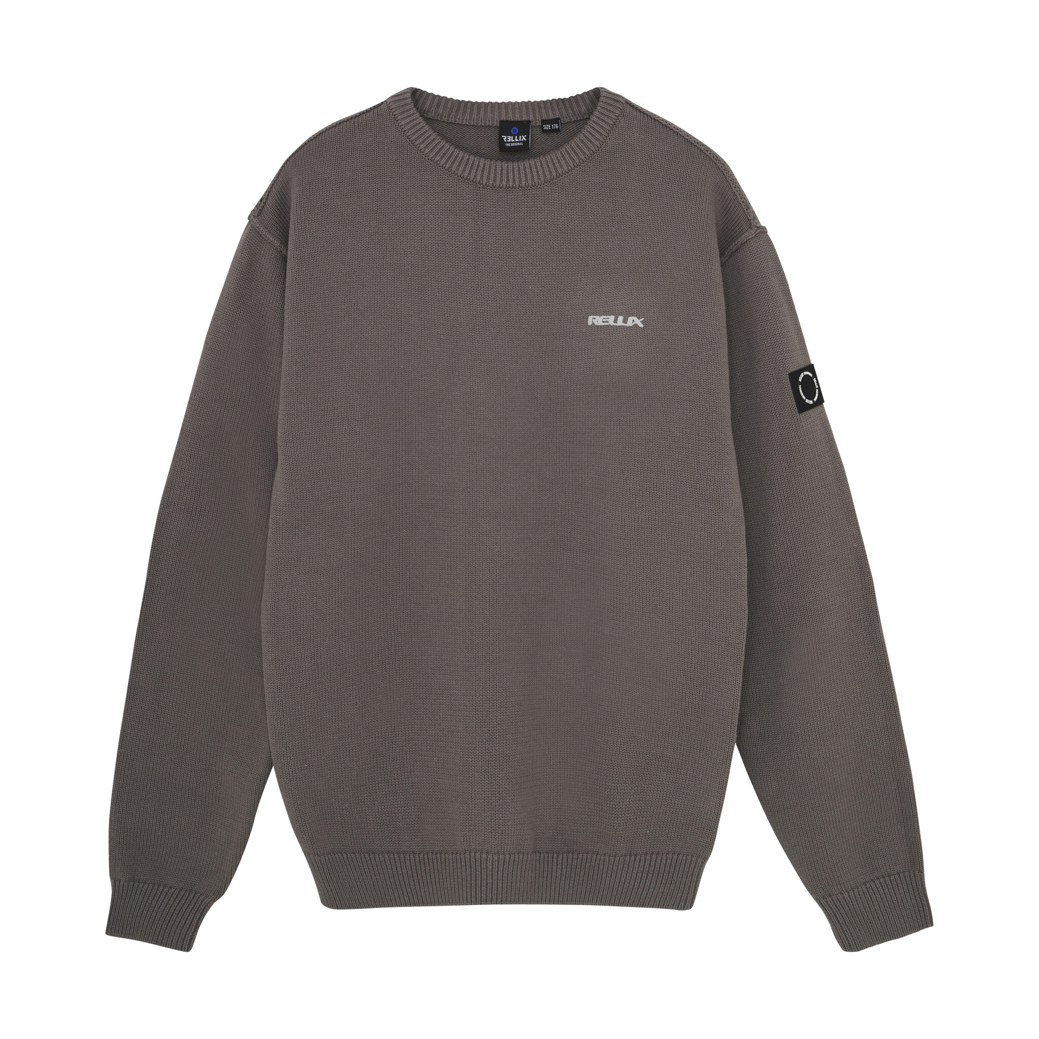 Rellix winter sweater jongens - grijs - loose fit, gebreid