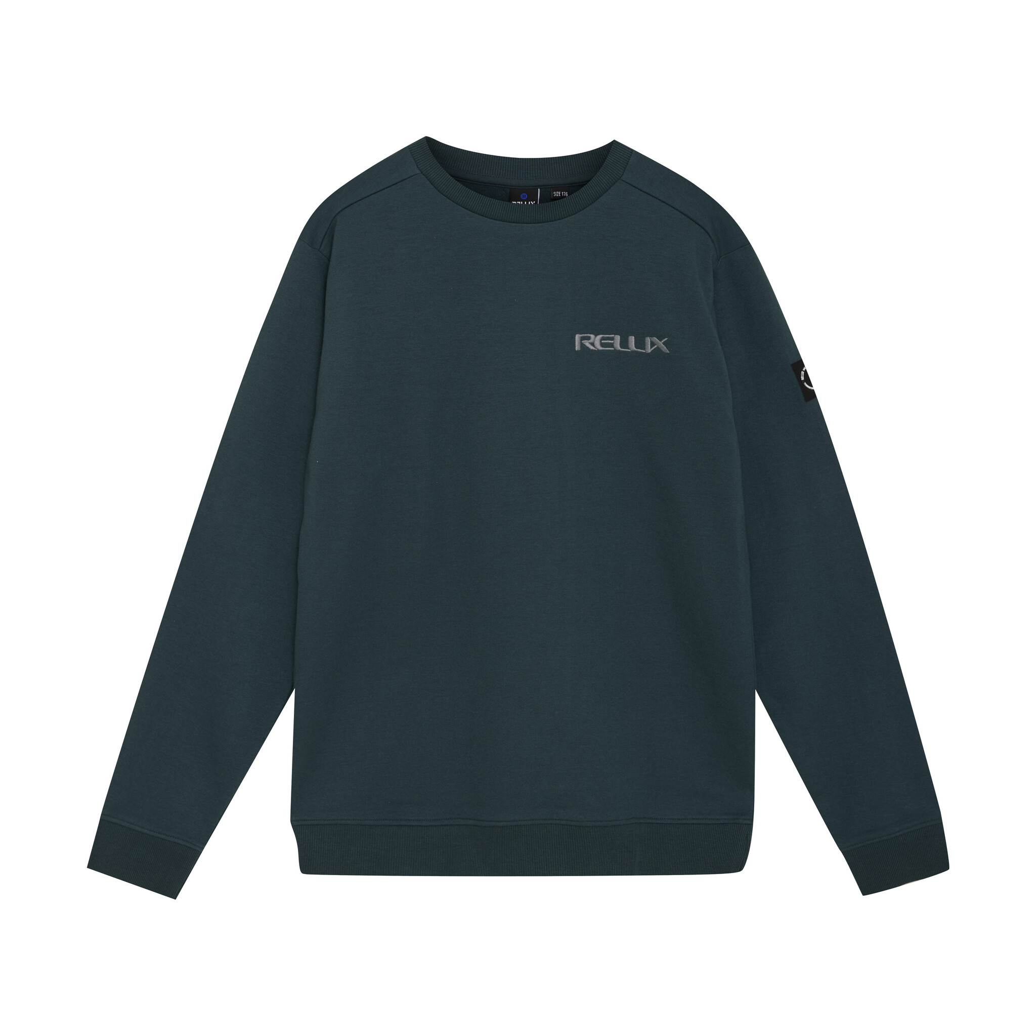 Rellix winter sweater jongens - groen - badge