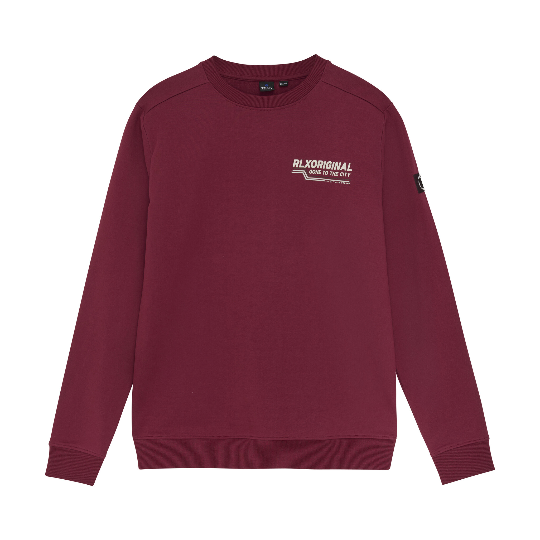Rellix winter sweater jongens - rood - backprint