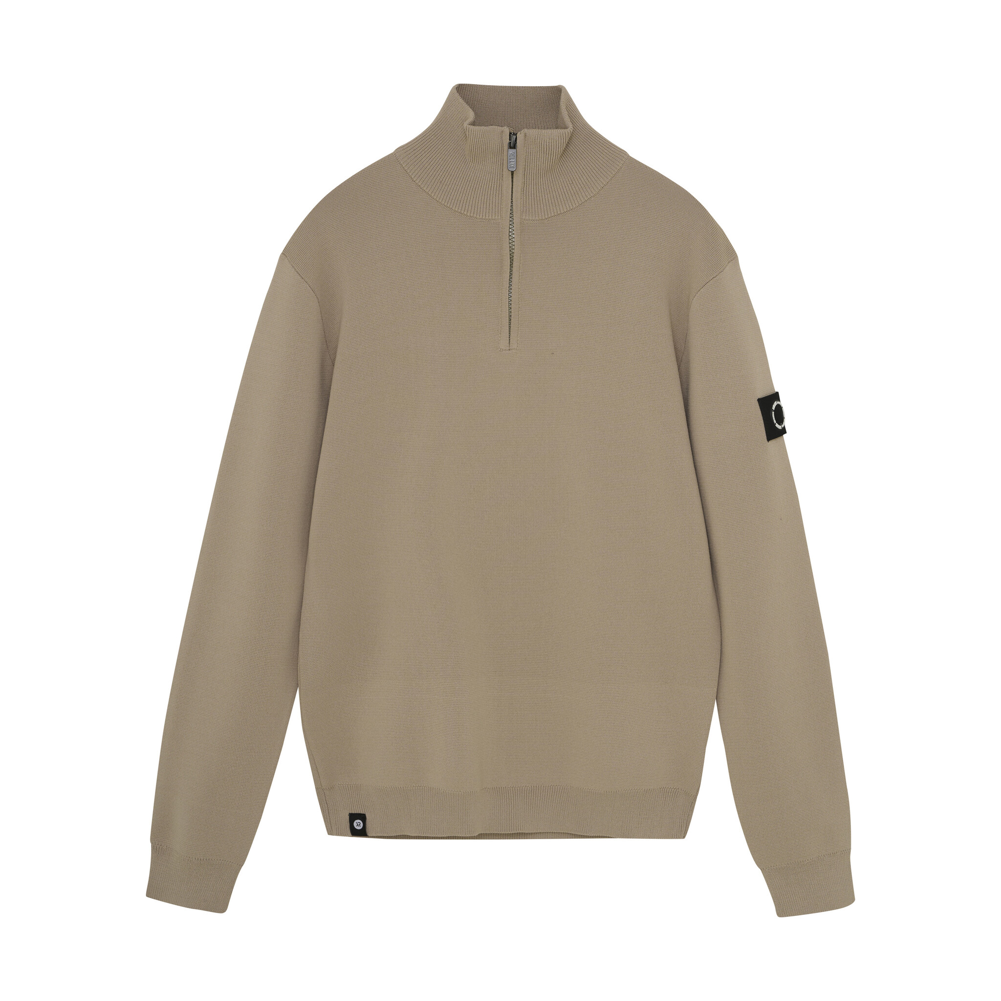 Rellix winter sweater jongens - bruin - rits, gebreid