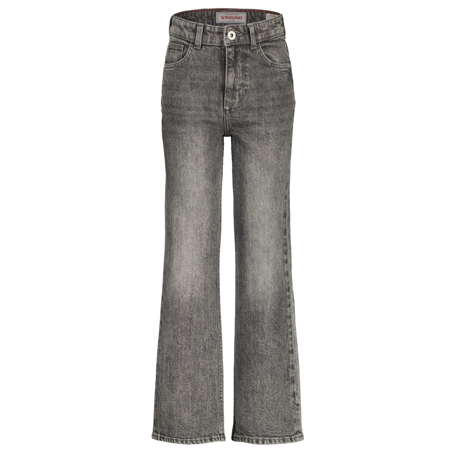 Vingino winter jeansbroek meisjes - donker grijs - Carey - straight flare fit