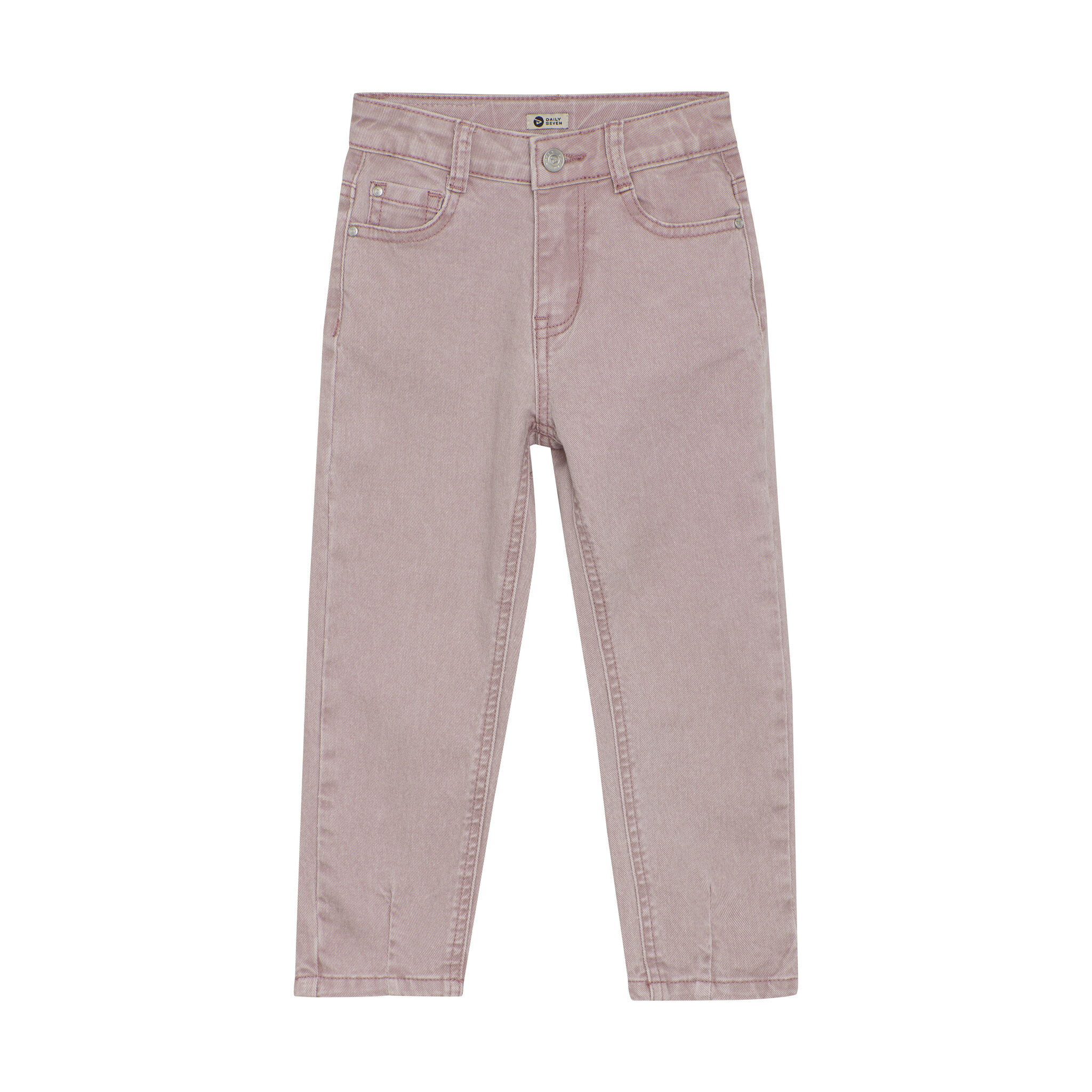 Daily7 winter jeansbroek meisjes - roze - mom fit/harten zak