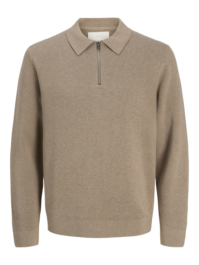 Jack & Jones Trui met polokraag JPRBLAMILANO STITCH KNIT ZIP POLO SN