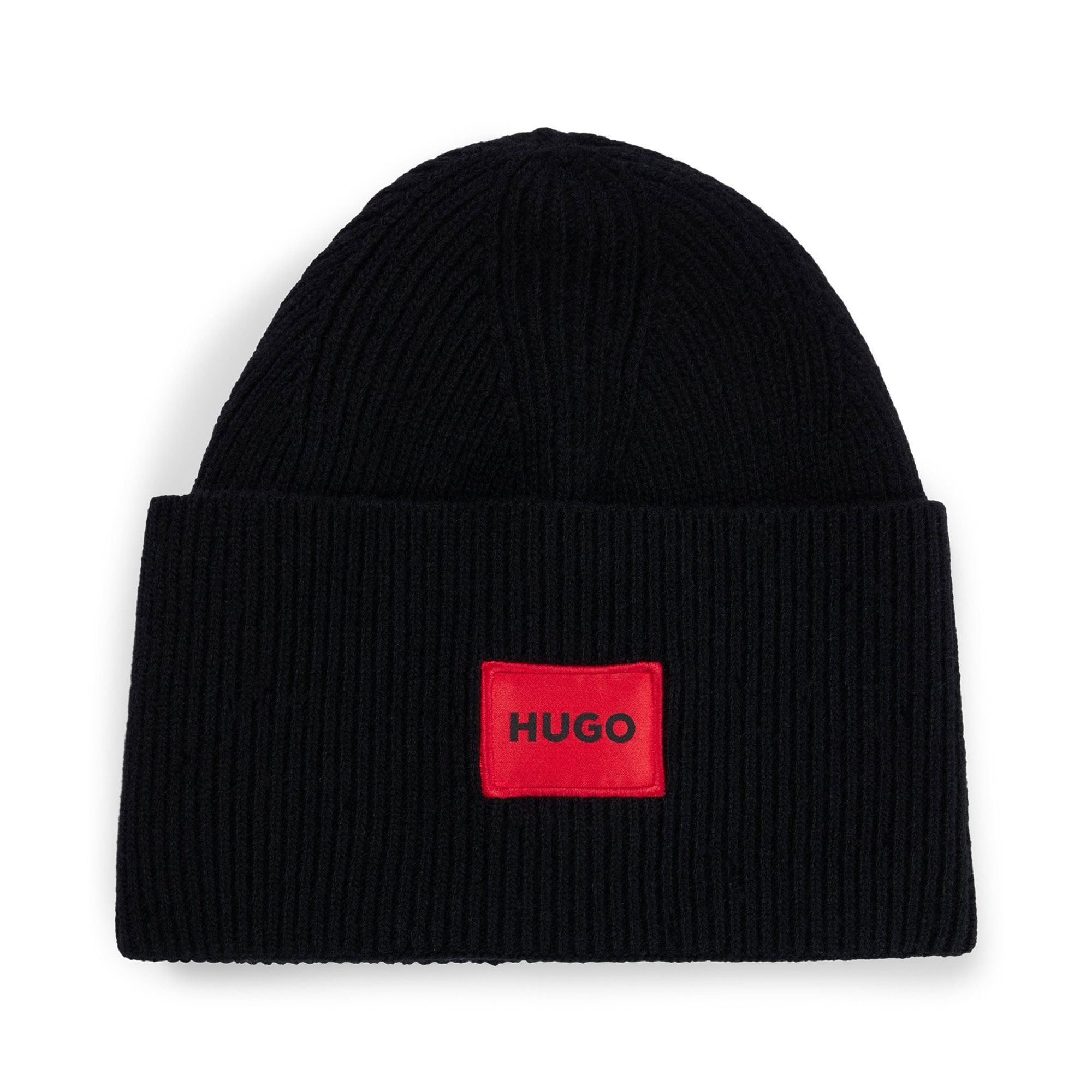 HUGO Beanie Xaff 6 met logobadge