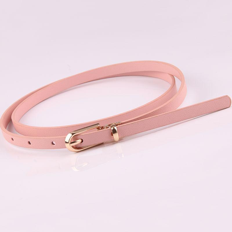 KaiTingu Jurk Trui Dunne riem Persoonlijkheid Metalen gesp Tailleband Mode Dames Decoratie Accessoire Prachtige PU lederen tailleband roze