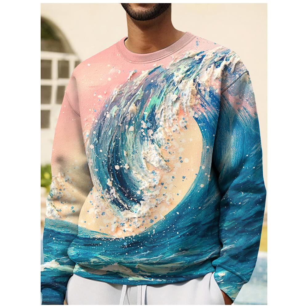 Bobby 2 Japanse Ukiyoe Sweatshirt Voor Heren Lange Mouw Tops Wave Grafische Kleding Oversized O Hals Pullover 2023 Streetshirt Boy Hoodies 3XL