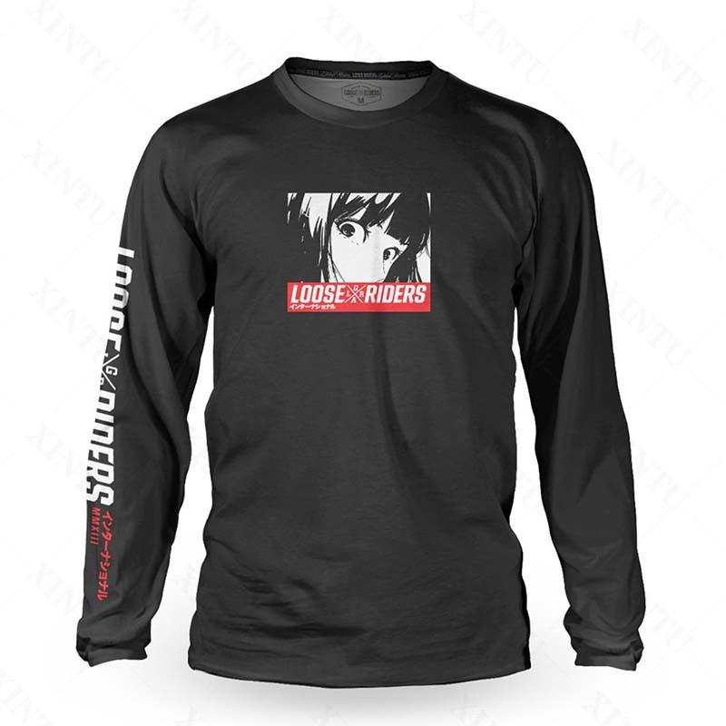 ETST0012 Loose riders Men Technical Jersey Longsleeve Motorcycle DH Cross country tracksuit BMX MTB Mountain bike endurance race shirt XL