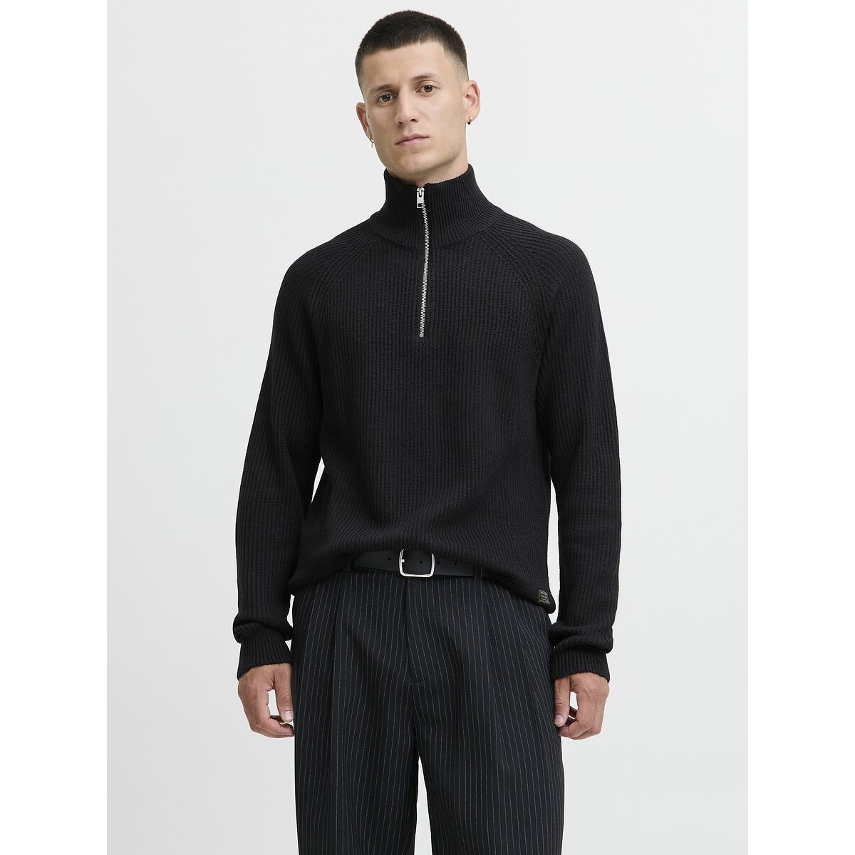 Jack & Jones Schipperstrui JJPANNEL KNIT HALF ZIP AW25