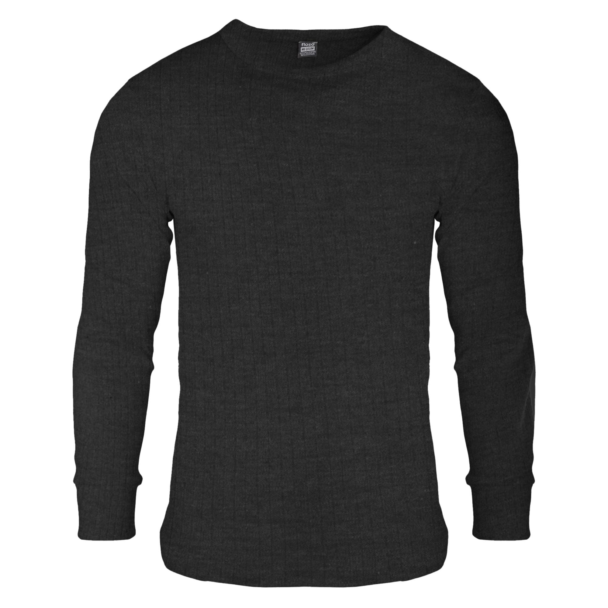 Floso Heren thermisch ondergoed T-shirt met lange mouwen (Standaard bereik) 32-34ins houtskool