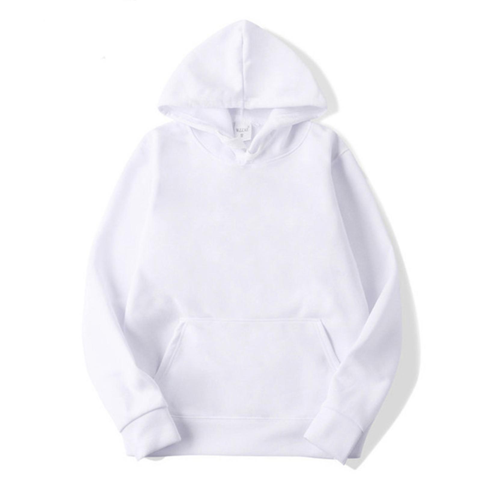 Yeahdor Heren effen trui met capuchon, casual sweatshirt met capuchon, klassieke tops met lange mouwen M