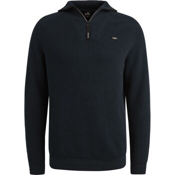 Vanguard Sweater  Trui Half Zip Structuur Rib Navy