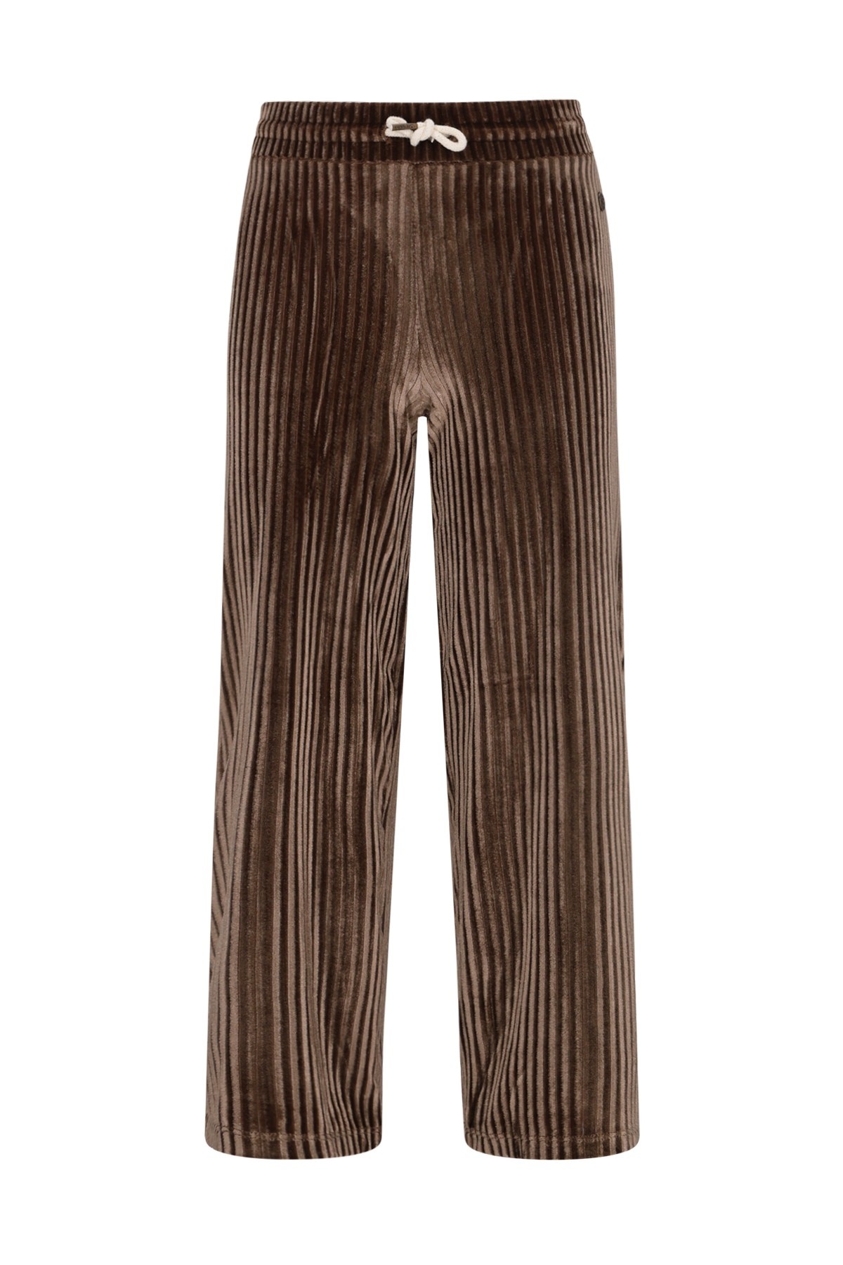 Like Flo winter velvet wide leg broek meisjes - bruin - Fem