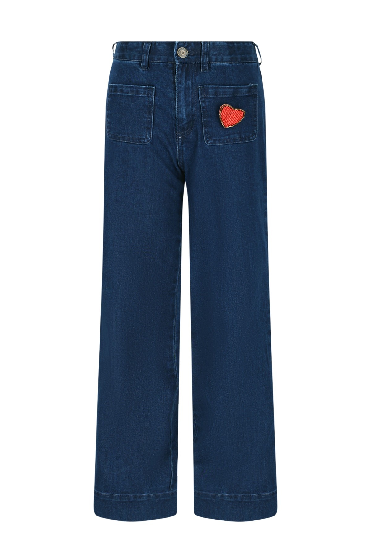 Like Flo winter wide leg jeansbroek meisjes - blauw - Fabiana
