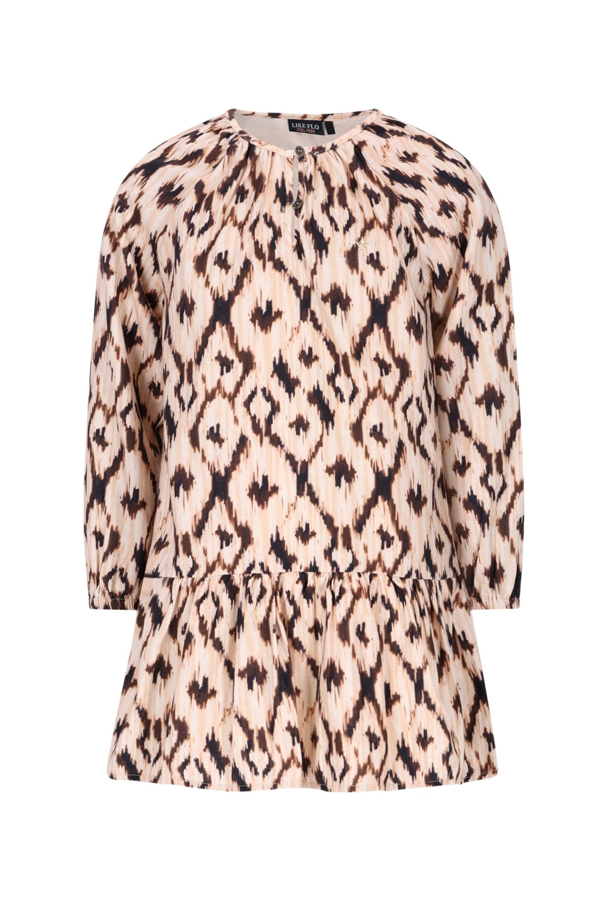 Like Flo winter jurk meisjes - beige/bruin - Meau