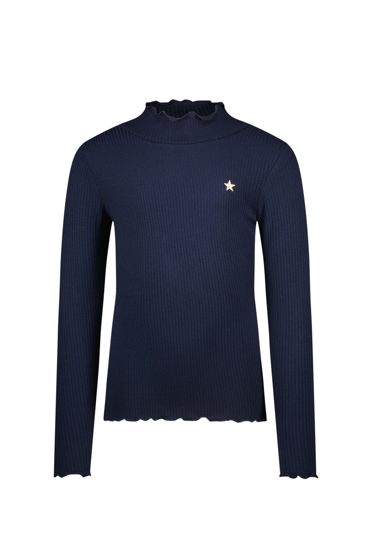 Like Flo winter t-shirt meisjes - navy blauw - Eef - rib - col