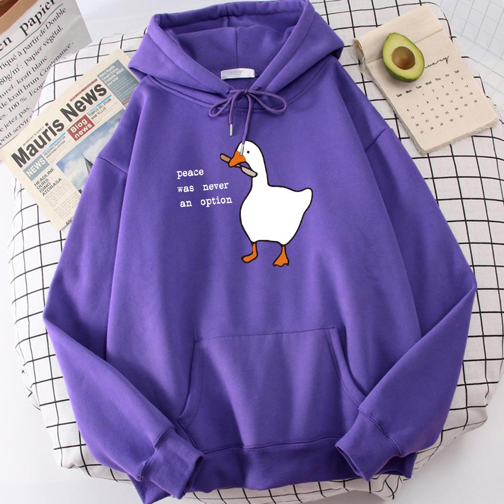 Boutique sports suit series 2 Vrede was nooit een optie Afdrukken Hoodies Heren Grappig sweatshirt met capuchon Nieuwigheid Oversized Tops Touw Hoodie Heren M